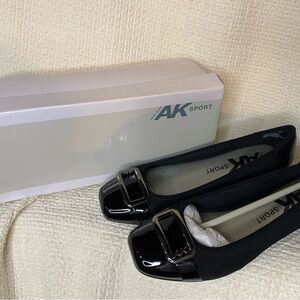 Anne Klein Sport Black Patent Flats